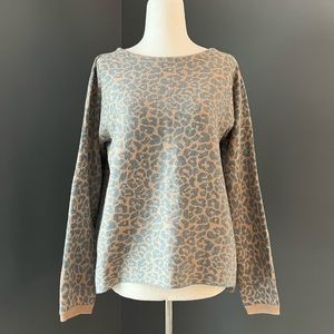 LOFT Oversized neutral leopard sweater